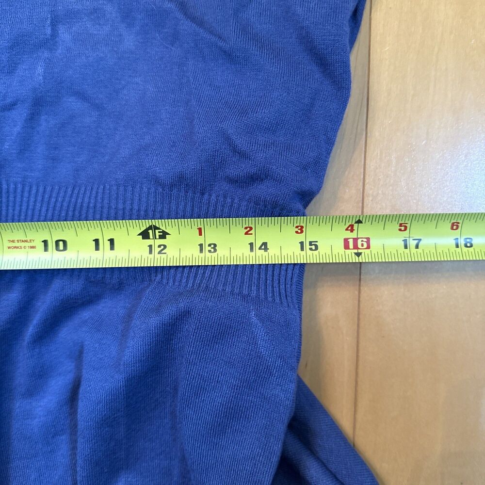 BLUE CARDI Cable And Gauge Size S Rayon Blend Longsleeved Cardigan - Picture 7 of 8